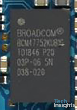 具有集成传感器集线器的Broadcom BCM47752 GNSS接收机